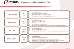 References of PRISK Consulting (2 / 3)